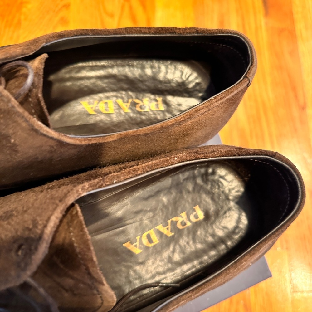 Prada Derby men’s suede shoes - 9.5 - Picture 11 of 11